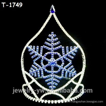 Fashion christmas christmas day crowns with blue center flocon de neige